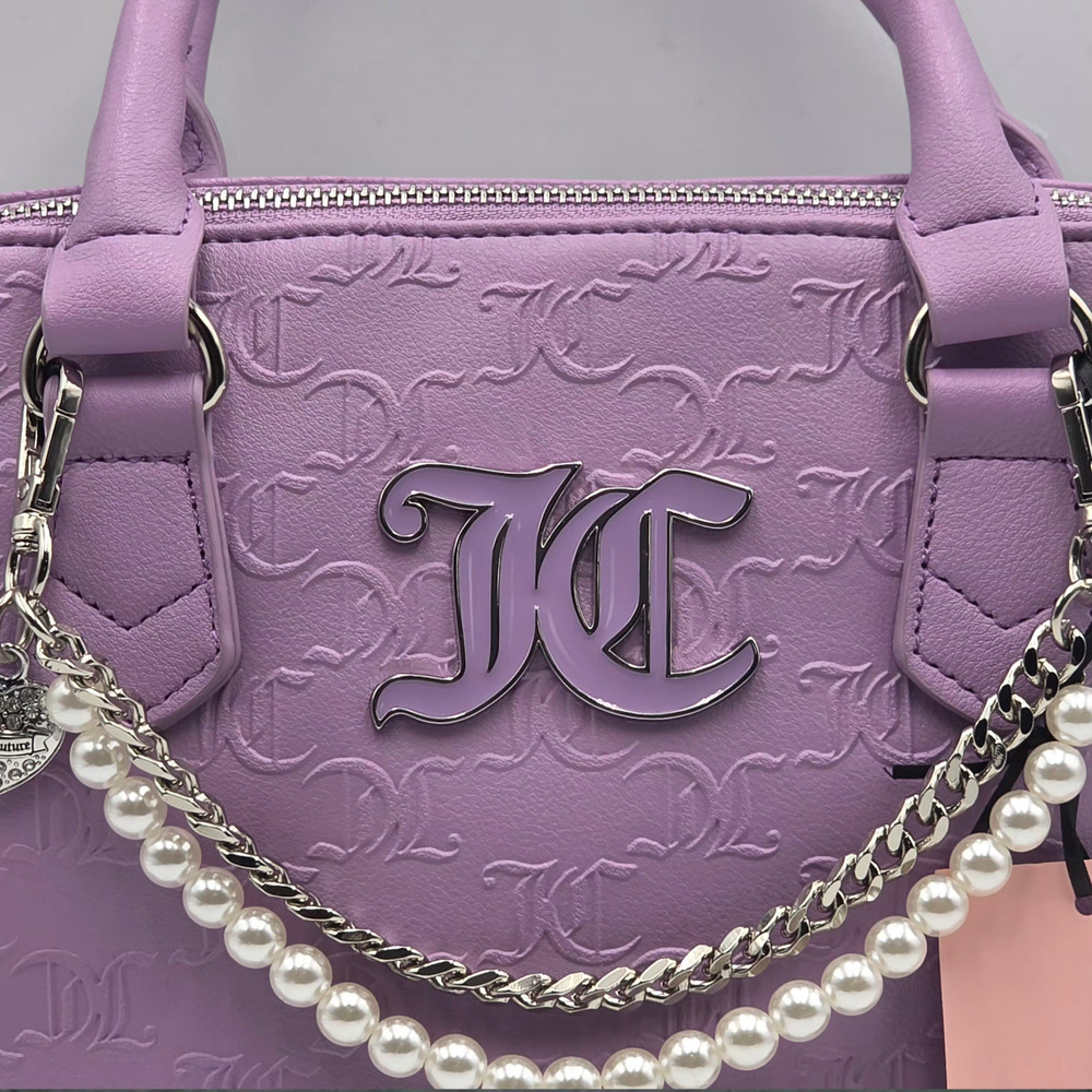 Juicy Couture Heritage Sporty Lavender Satchel Bag New - Picture 5 of 9